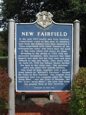 New Fairfield Marker. Click for full size. New Fairfield Marker image. Click for full size.