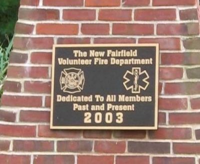 New Fairfield Fire Department Memorial Marker image. Click for full size.