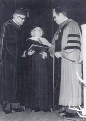 Dr. Wil Lou Gray -<br>Receiving an Honary Doctorate<br>from Columbia College image. Click for full size.