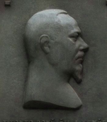 Relief of Vojta Náprstek on marker.. Click for full size. Relief of Vojta Náprstek on marker. image. Click for full size.