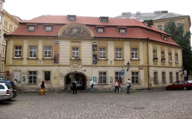 View of the Nprstekova Museum (marker visible to the left of the archway). image. Click for full size.