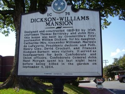 Dickson - Willians Mansion Marker. Click for full size. Dickson - Willians Mansion Marker image. Click for full size.