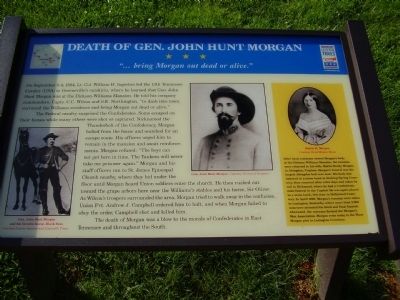 Death of Gen. John Hunt Morgan Marker image. Click for full size.