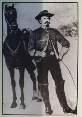 Gen. John Hunt Morgan and his favorite horse, Black Bess image. Click for full size.