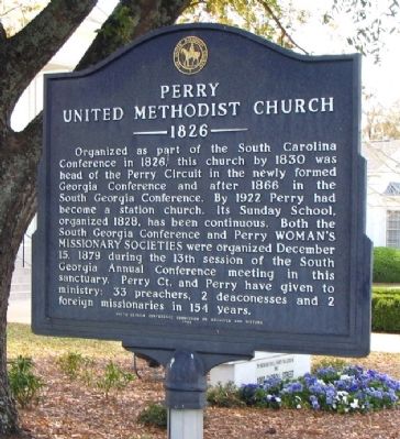 Perry United Methodist Church Marker image. Click for full size.