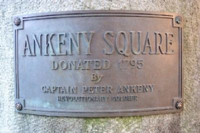 Ankeny Square Marker on Entrance Column image. Click for full size.