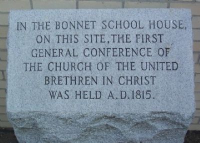 First General Conference of the United Brethren Marker image. Click for full size.
