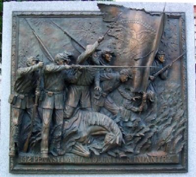 142nd Pennsylvania Volunteer Infantry Memorial Sculpture image. Click for full size.