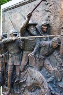 142nd Pennsylvania Volunteer Infantry Memorial Detail. Click for full size. 142nd Pennsylvania Volunteer Infantry Memorial Detail image. Click for full size.