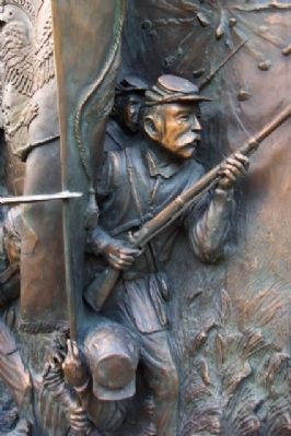 142nd Pennsylvania Volunteer Infantry Memorial Detail. Click for full size. 142nd Pennsylvania Volunteer Infantry Memorial Detail image. Click for full size.