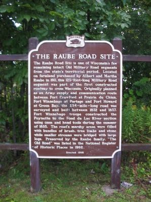 The Raube Road Site Marker image. Click for full size.