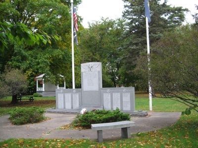 Brattleboro Veterans Monument in The Common.. Click for full size. Brattleboro Veterans Monument in The Common. image. Click for full size.