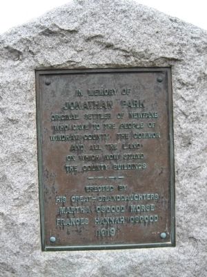 In Memory of Jonathan Park Marker. Click for full size. In Memory of Jonathan Park Marker image. Click for full size.