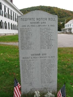 Newfane Honor Roll Marker image. Click for full size.