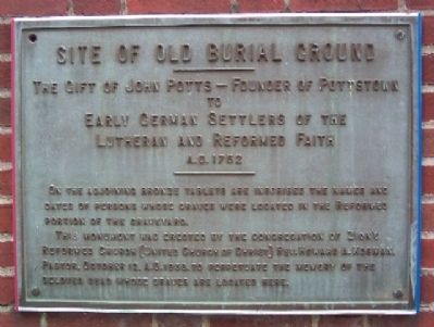 Site of Old Burial Ground Marker image. Click for full size.