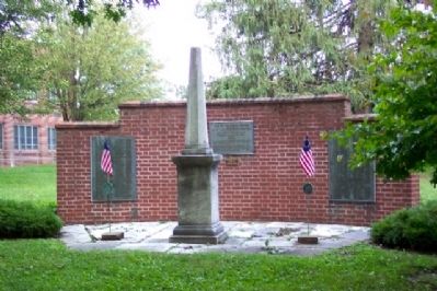 Site of Old Burial Ground and Burials Markers. Click for full size. Site of Old Burial Ground and Burials Markers image. Click for full size.