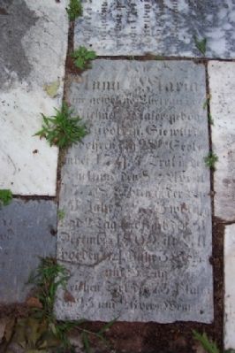Headstone on Ground at Old Burial Ground Memorial. Click for full size. Headstone on Ground at Old Burial Ground Memorial image. Click for full size.