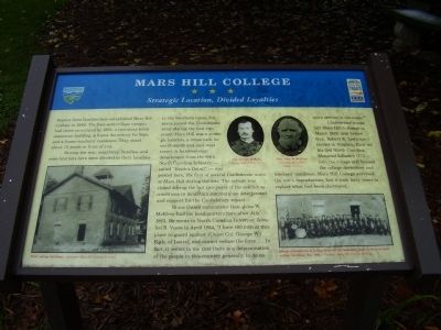 Mars Hill College Marker. Click for full size. Mars Hill College Marker image. Click for full size.