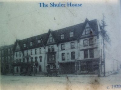 The Shuler House, c.1920, Photo on Marker. Click for full size. The Shuler House, c.1920, Photo on Marker image. Click for full size.