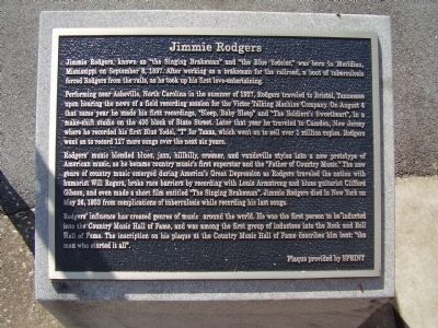 Jimmie Rodgers Marker image. Click for full size.