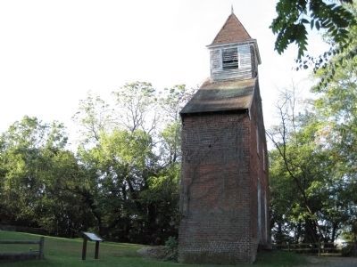 The Forlorn Hope Marker and remains of Union Church, side view image. Click for full size.