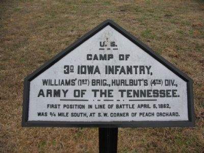 Camp of 3d Iowa Infantry Tablet image. Click for full size.