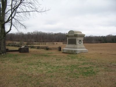 2d Iowa Infantry Monument and North End of Sunken Road. Click for full size. 2d Iowa Infantry Monument and North End of Sunken Road image. Click for full size.