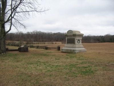2d Iowa Infantry Monument and North End of Sunken Road image. Click for full size.