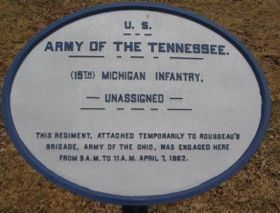 15th Michigan Infantry Tablet image. Click for full size.
