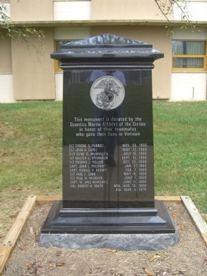 Quantico Marine Athletes of the Sixties Marker. Click for full size. Quantico Marine Athletes of the Sixties Marker image. Click for full size.