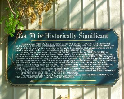 Lot 70 Is Historically Significant Marker. Click for full size. Lot 70 Is Historically Significant Marker image. Click for full size.