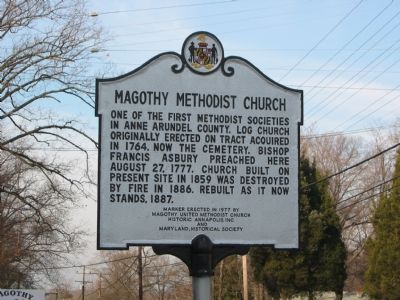 Magothy Methodist Church Marker. Click for full size. Magothy Methodist Church Marker image. Click for full size.