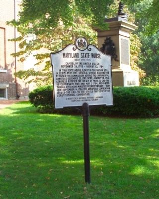 Maryland State House Marker. Click for full size. Maryland State House Marker image. Click for full size.