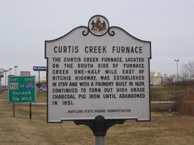 Curtis Creek Furnace Marker image. Click for full size.