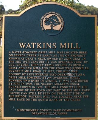 Watkins Mill Marker image. Click for full size.