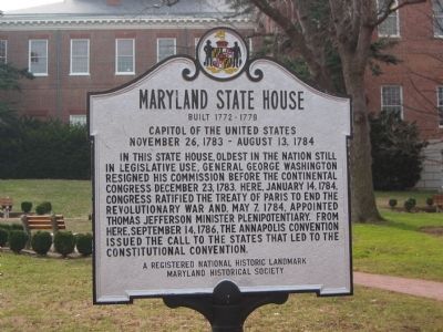 Maryland State House Marker. Click for full size. Maryland State House Marker image. Click for full size.