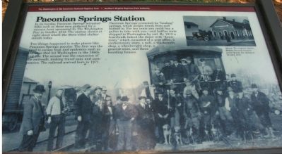 Paeonian Springs Station Marker image. Click for full size.