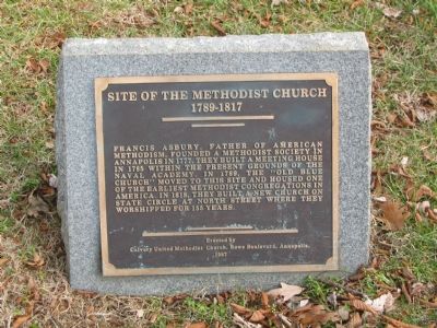 Site of the Methodist Church Marker image. Click for full size.