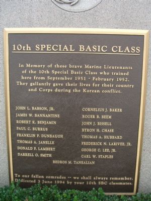 10th Special Basic Class Marker image. Click for full size.