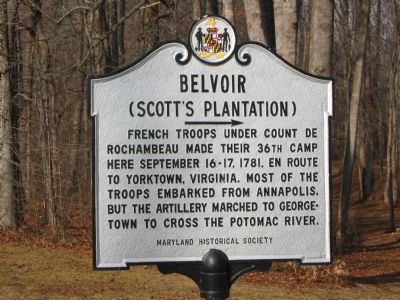 Belvoir (Scott's Plantation) Marker image. Click for full size.