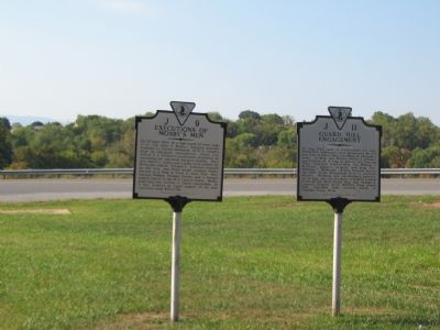Two Virginia State Markers Beside Highway 340 image. Click for full size.