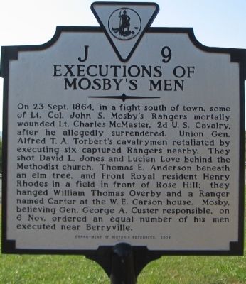 Execution of Mosby’s Men Marker image. Click for full size.