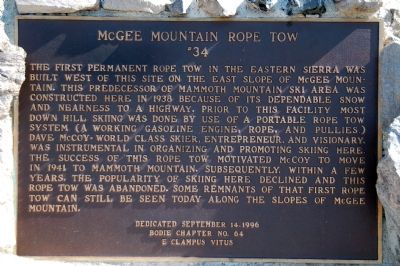 McGee Mountain Rope Tow #34 Marker image. Click for full size.