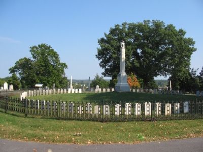 Prospect Hill Cemetery Marker and the Soldier's Circle. Click for full size. Prospect Hill Cemetery Marker and the Soldier's Circle image. Click for full size.