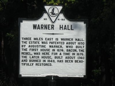 Warner Hall Marker image. Click for full size.