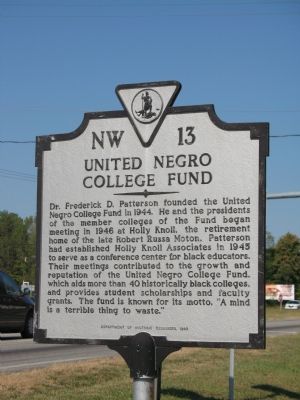 United Negro College Fund Marker image. Click for full size.