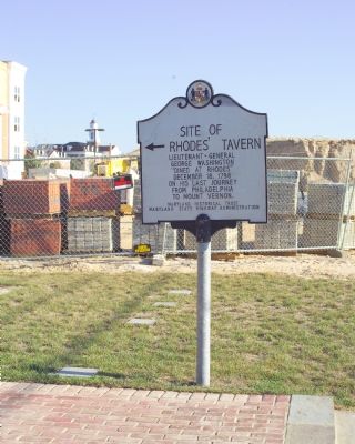 Site of Rhodes' Tavern Marker. Click for full size. Site of Rhodes' Tavern Marker image. Click for full size.