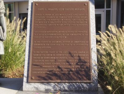Louis L. Redding City County Building Marker image. Click for full size.