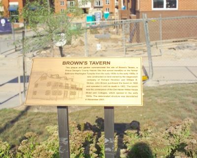 Browns Tavern Marker image. Click for full size.