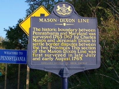 Mason-Dixon Line Historical Marker